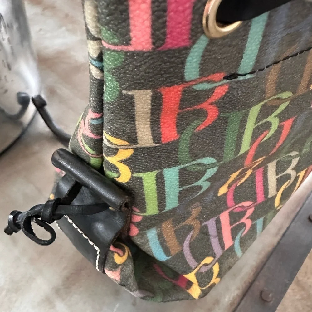 DOONEY & BOURKE Rainbow Block Monogram Y2K Tassel Bag